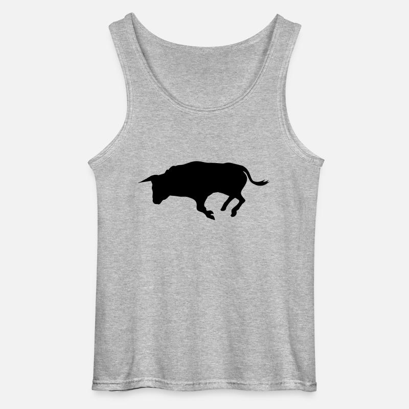 stier - Gildan Männer Tank Top - Grau meliert