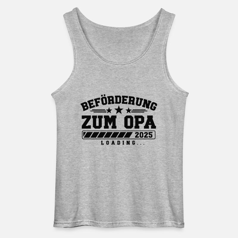 Beförderung zum Opa 2025 loading - Gildan Männer Tank Top - Grau meliert