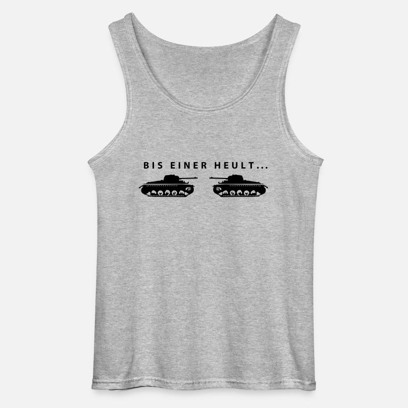 bis_einer_heult - Gildan Männer Tank Top - Grau meliert