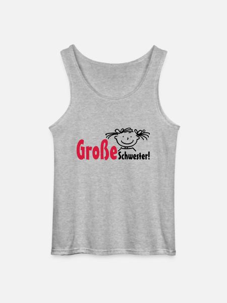 Große Schwester - Gildan Männer Tank Top - Grau meliert