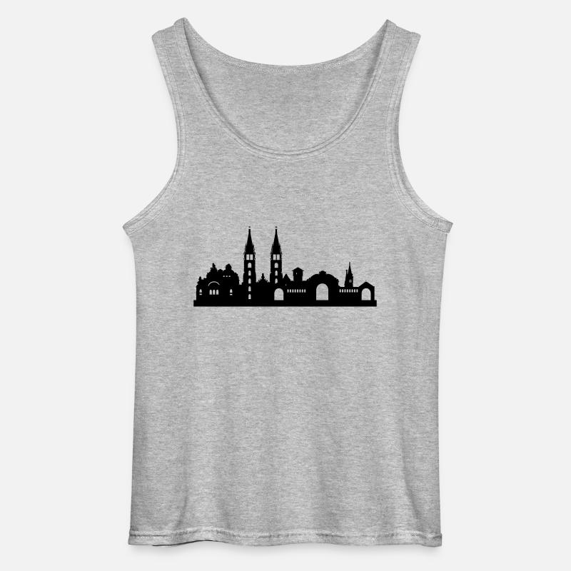 Skyline Nürnberg klein - Gildan Männer Tank Top - Grau meliert