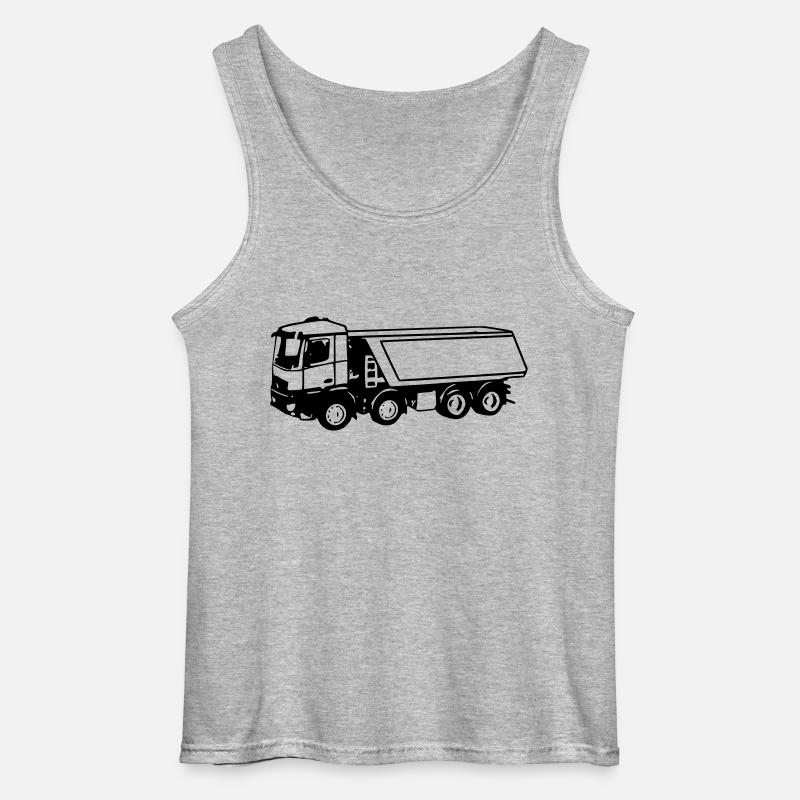 Kipper / Laster / LKW - Gildan Männer Tank Top - Grau meliert