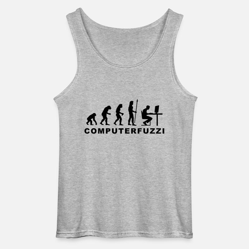 evolution_computerfuzzi - Gildan Men’s Tank Top - sports grey