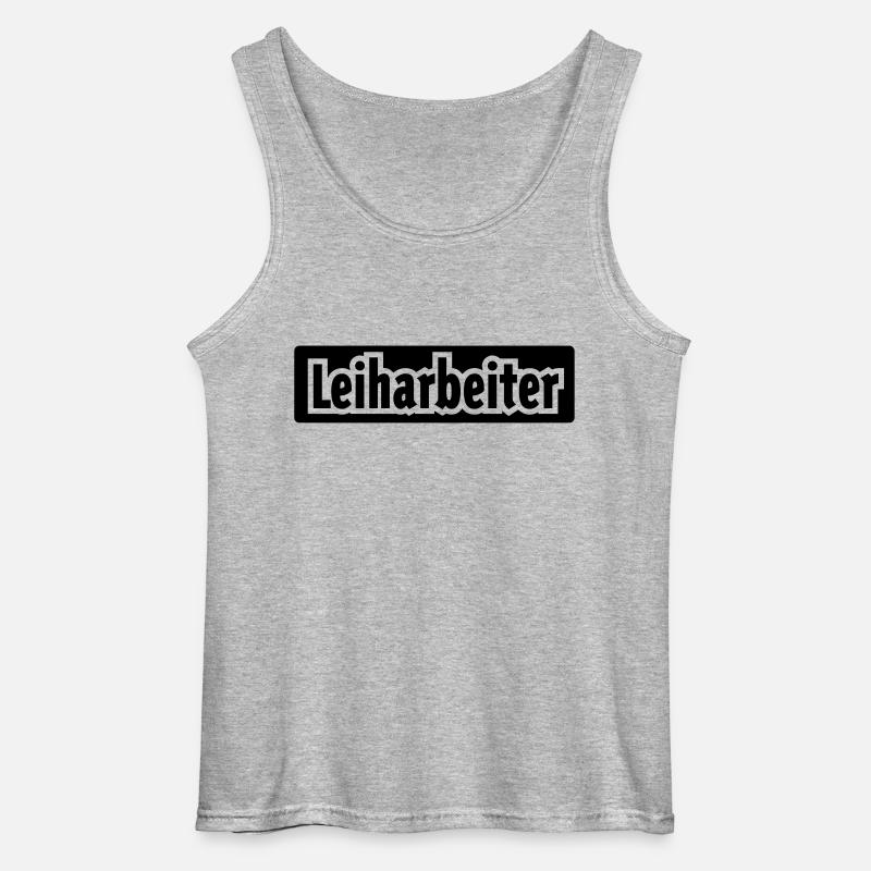 leiharbeiter - Gildan Männer Tank Top - Grau meliert