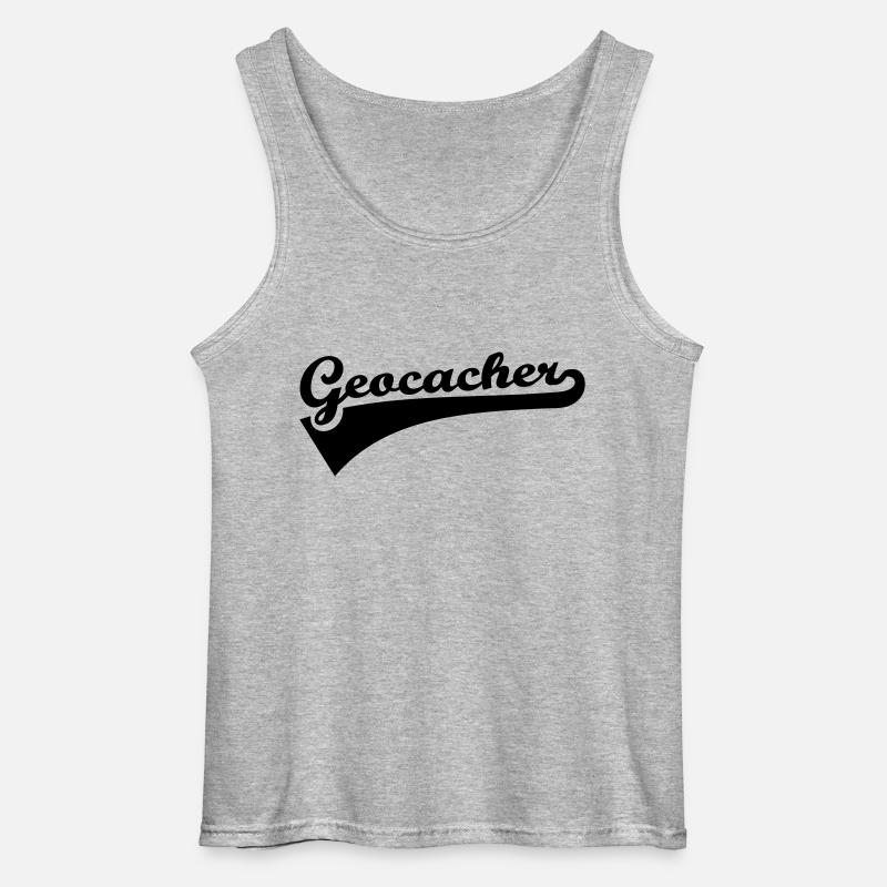 Geocacher - Gildan Männer Tank Top - Grau meliert