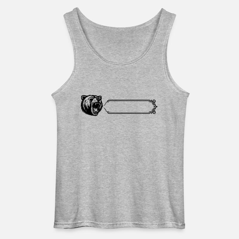 Grizzly - Name, Vorname - Gildan Männer Tank Top - Grau meliert