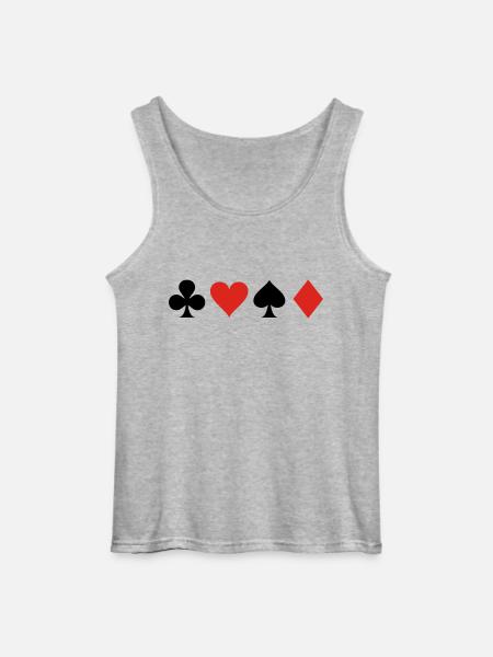 Karten - Gildan Männer Tank Top - Grau meliert