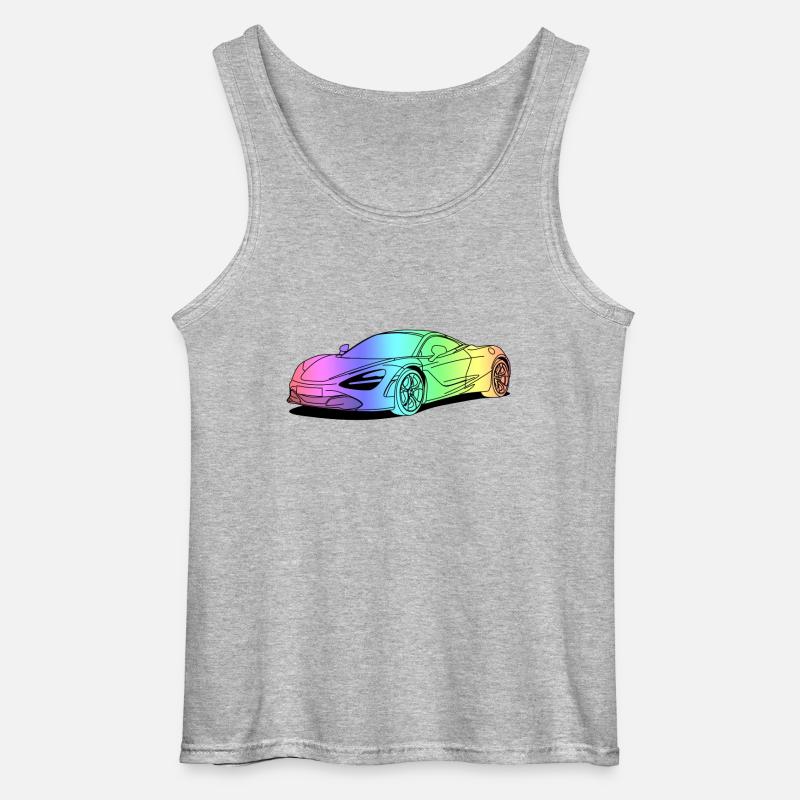 720s Coupe colourful - Gildan Männer Tank Top - Grau meliert