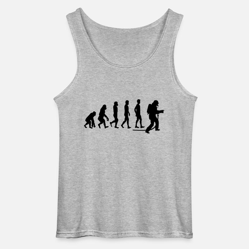 evolution feuerwehr1 - Gildan Männer Tank Top - Grau meliert