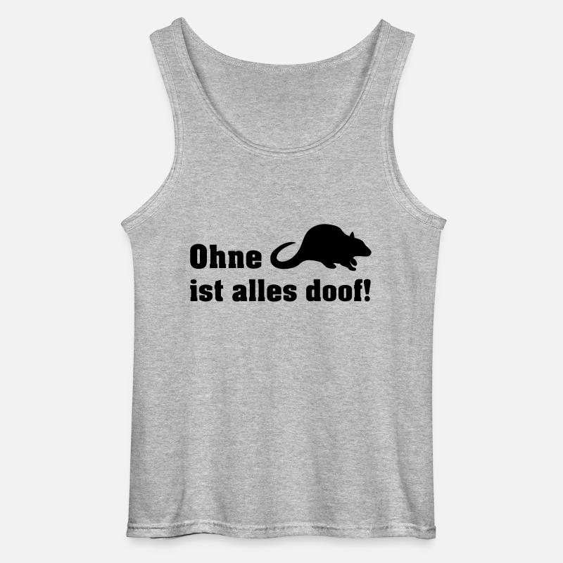 ohne ratte - Gildan Männer Tank Top - Grau meliert