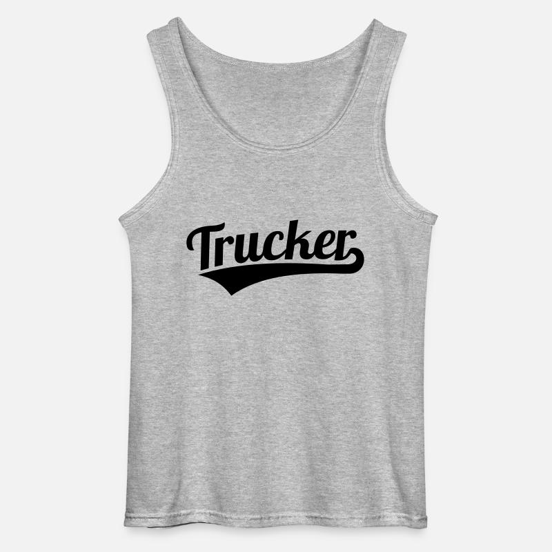 Trucker - Gildan Männer Tank Top - Grau meliert