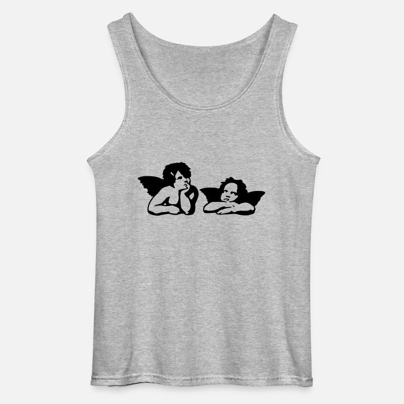 Engel Raffael - Gildan Männer Tank Top - Grau meliert