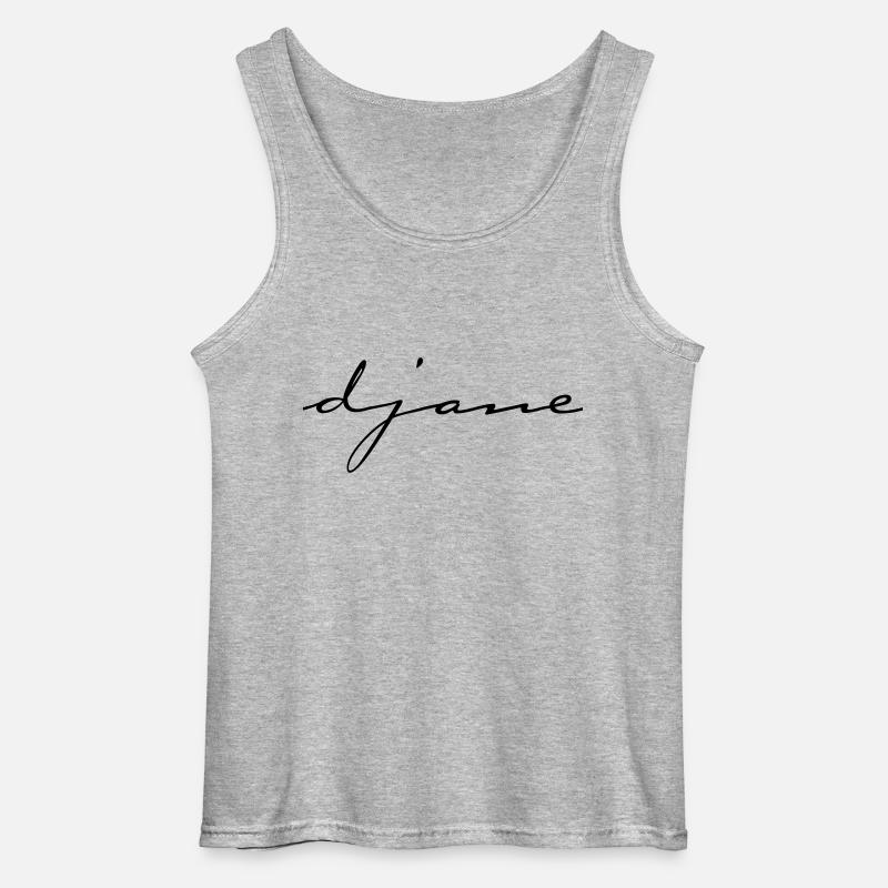 DJANE script - Gildan Männer Tank Top - Grau meliert