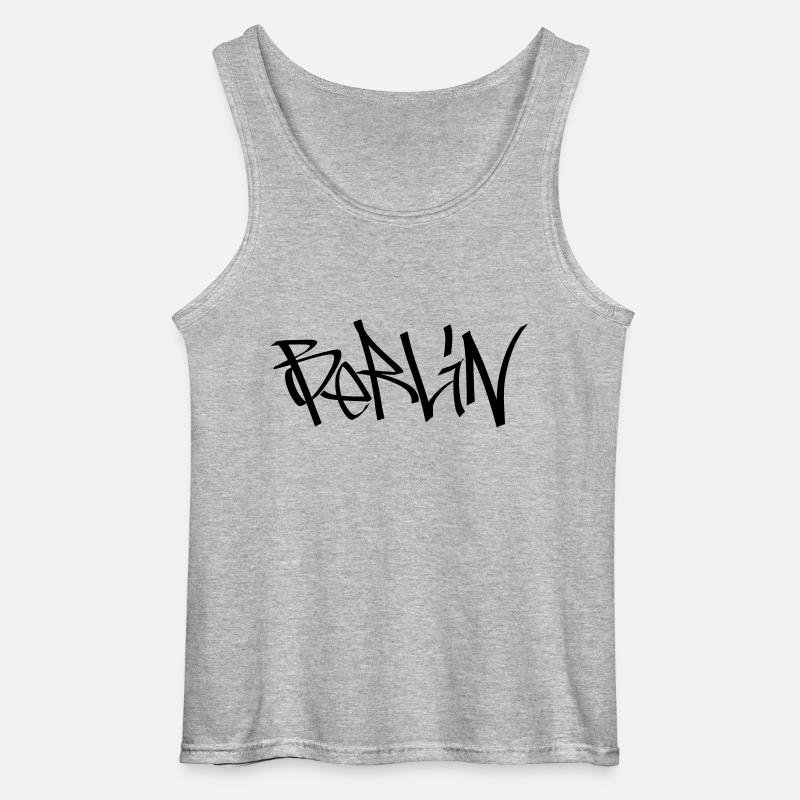 Berlin - Gildan Männer Tank Top - Grau meliert