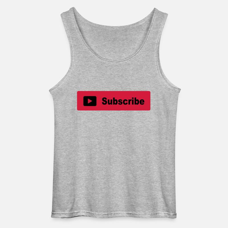 Subscribe Button - Gildan Männer Tank Top - Grau meliert