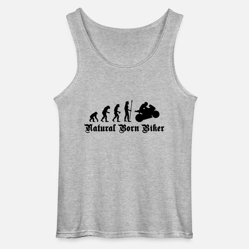 evolution_biker - Gildan Men’s Tank Top - sports grey