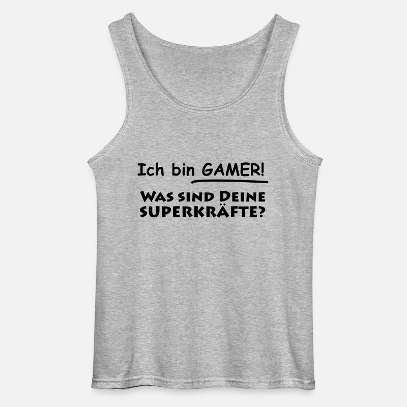 ich bin gamer - Gildan Männer Tank Top - Grau meliert
