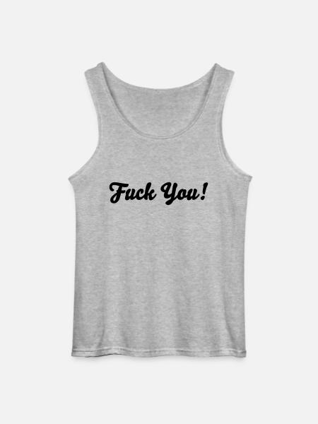 Fuck You - Gildan Männer Tank Top - Grau meliert