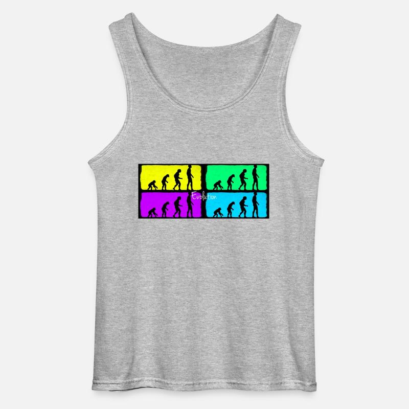 evolution - Gildan Männer Tank Top - Grau meliert