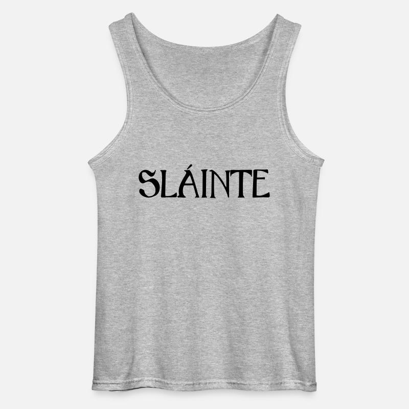 Slainte text de - Gildan Männer Tank Top - Grau meliert