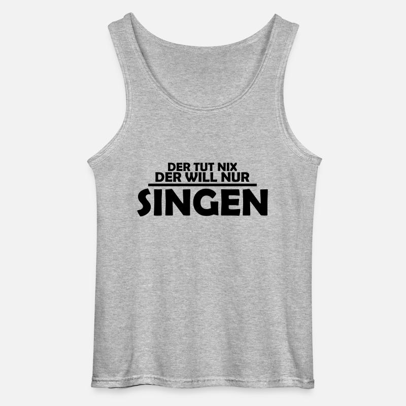 singen - Gildan Männer Tank Top - Grau meliert