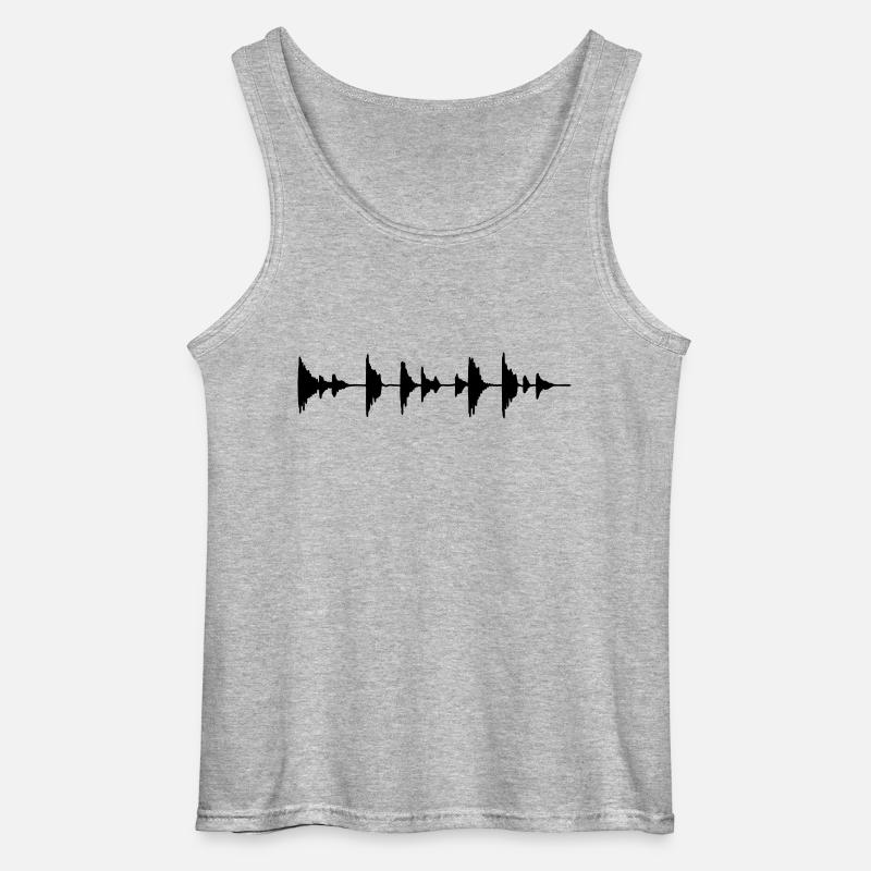 Waveform - Sample - Drumloop - Gildan Men’s Tank Top - sports grey