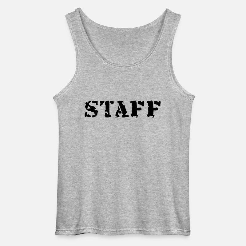 Staff - Gildan Männer Tank Top - Grau meliert