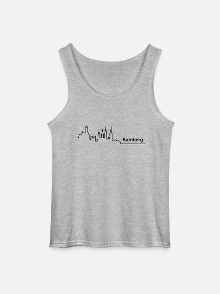 bamberg skyline - Gildan Männer Tank Top - Grau meliert