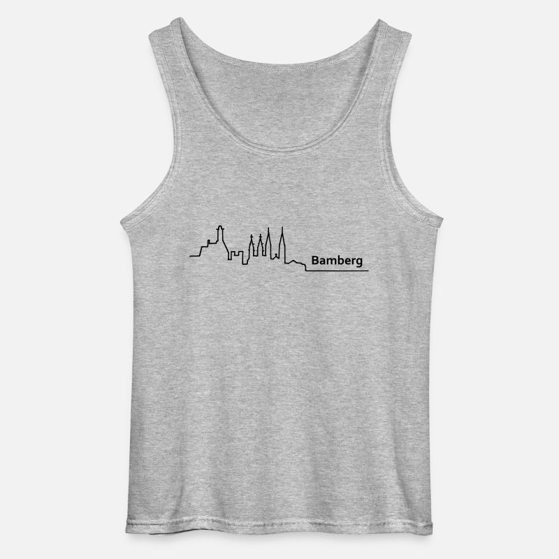 bamberg skyline - Gildan Männer Tank Top - Grau meliert