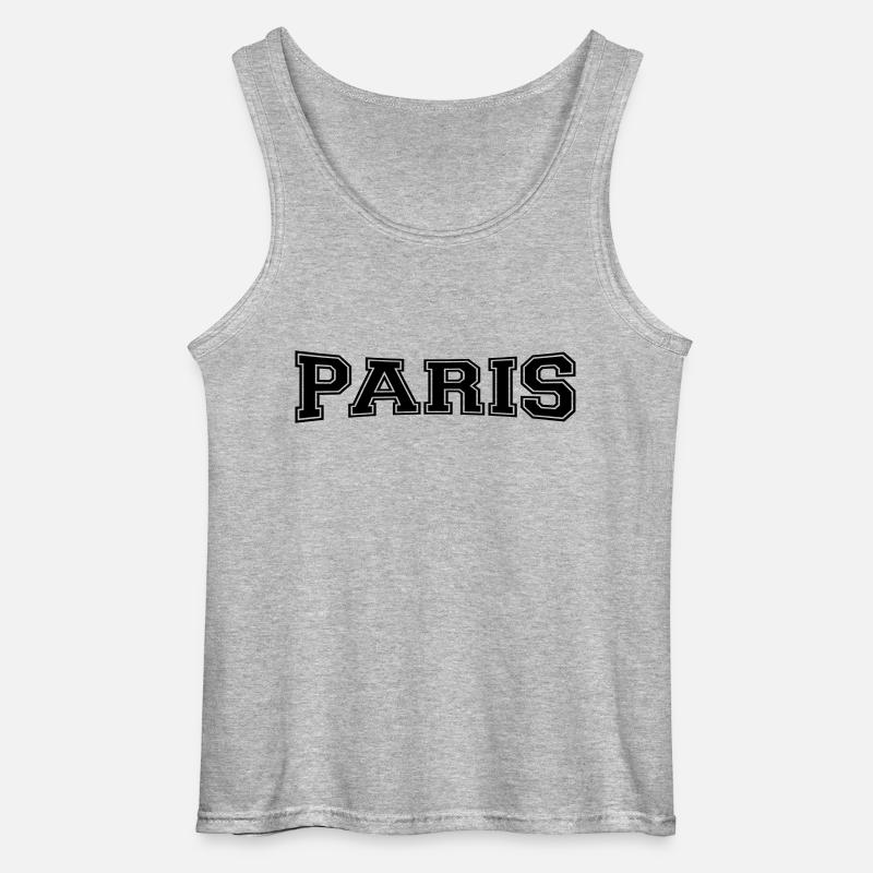 Paris - Gildan Männer Tank Top - Grau meliert