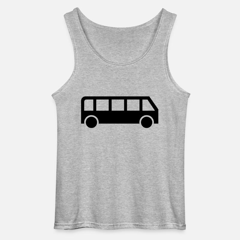 Bus - Gildan Männer Tank Top - Grau meliert