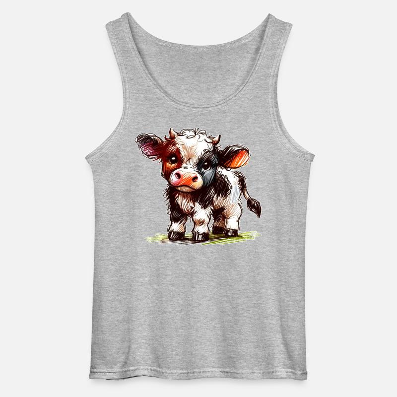 Kalv - Gildan tanktop til mænd - gråmeleret