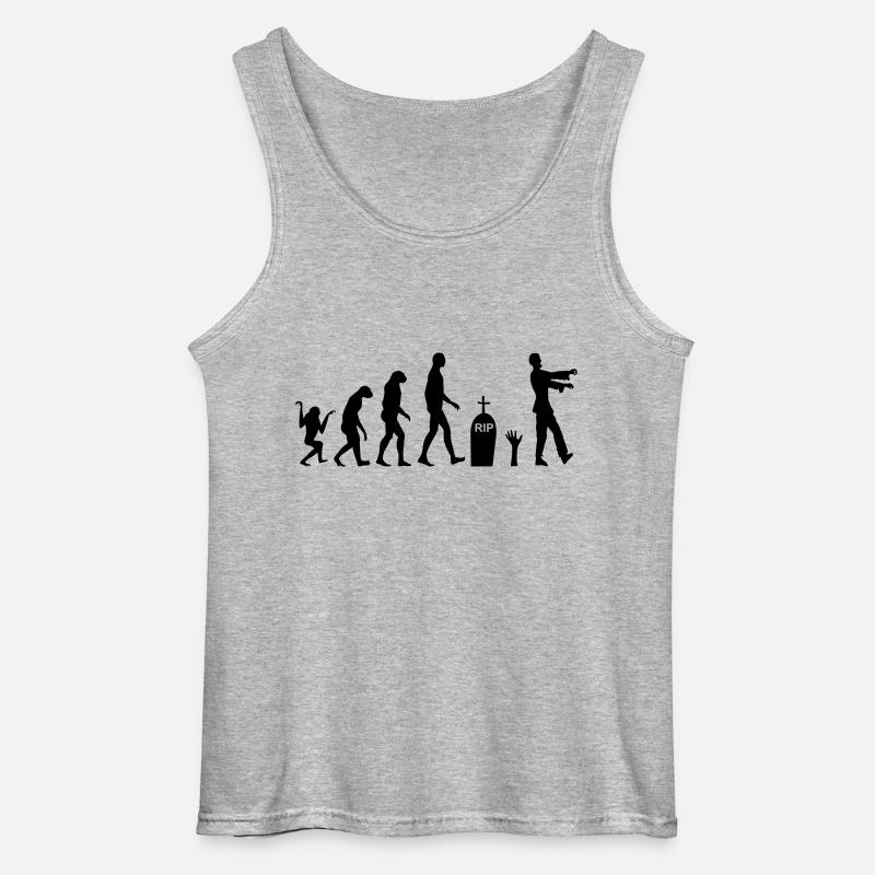 Zombie Evolution 2 - Gildan Men’s Tank Top - sports grey