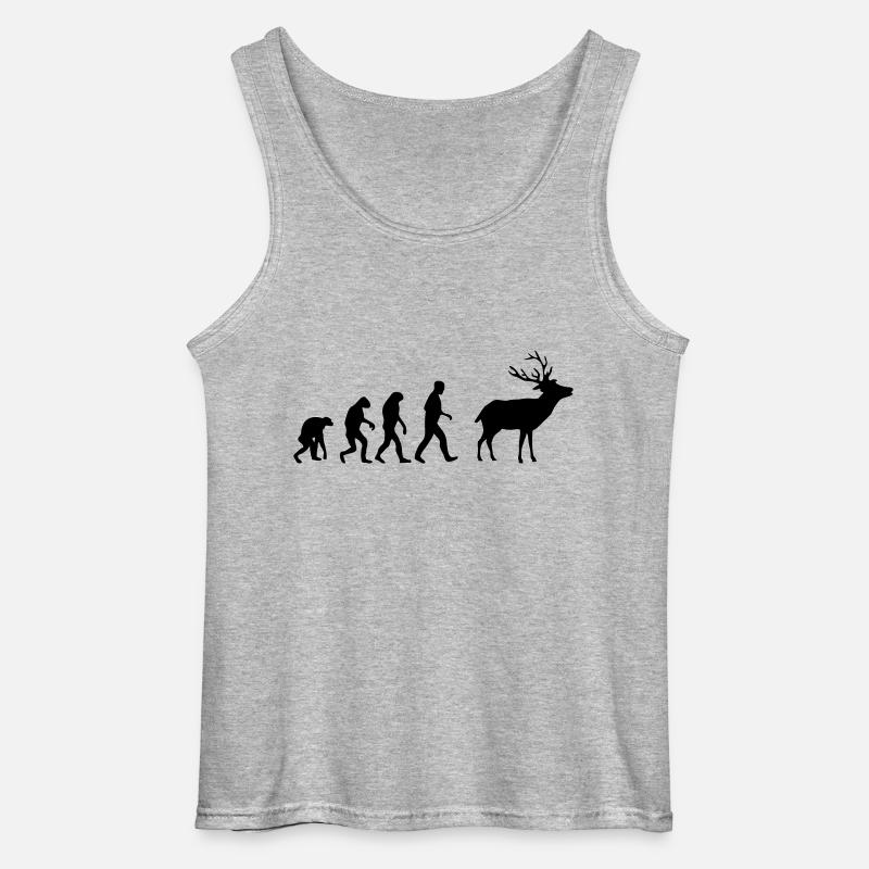 hirsch evolution - Gildan Männer Tank Top - Grau meliert