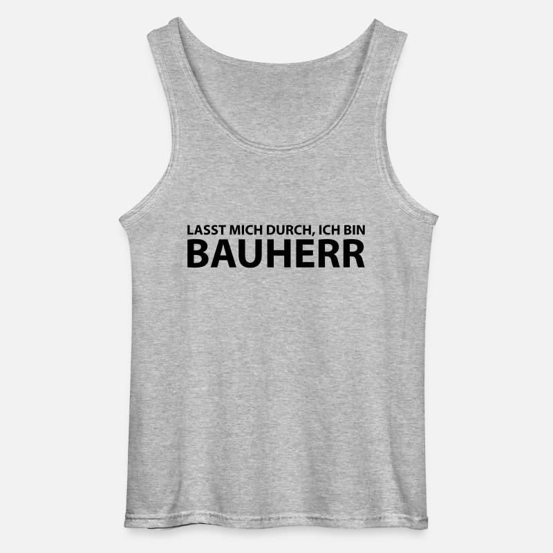 bauherr - Gildan Männer Tank Top - Grau meliert