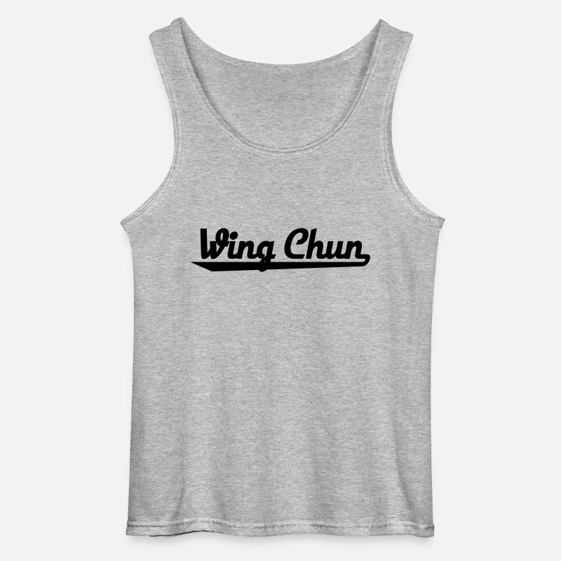 Wing Chun - Gildan Männer Tank Top - Grau meliert