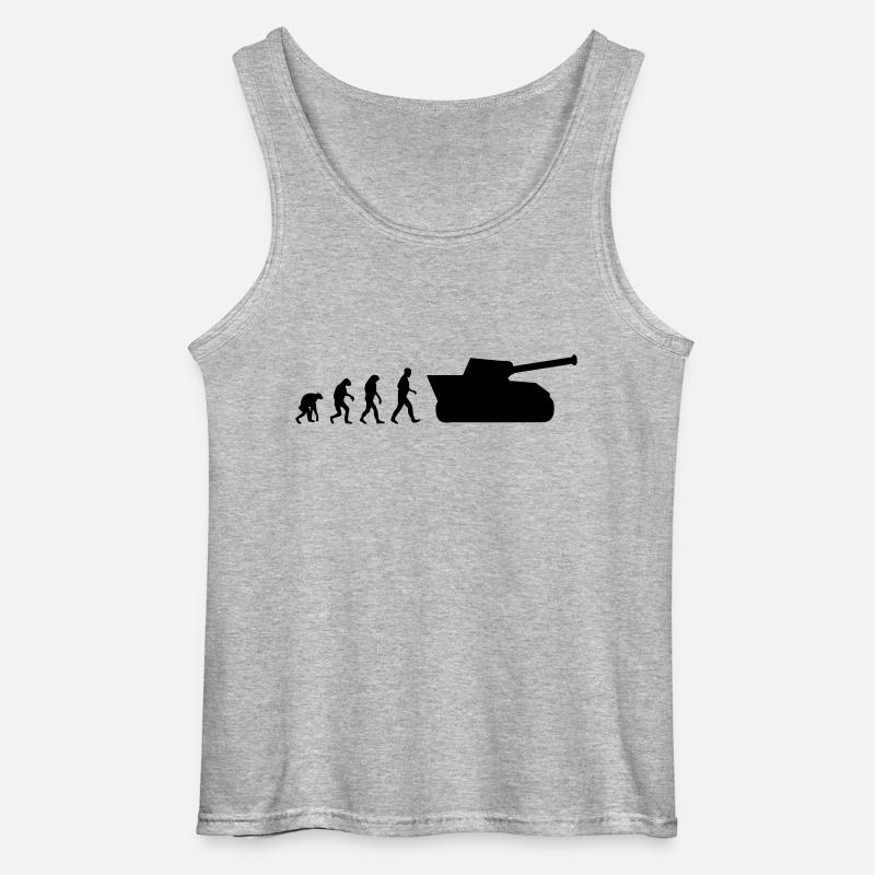 panzer evolution - Gildan Männer Tank Top - Grau meliert