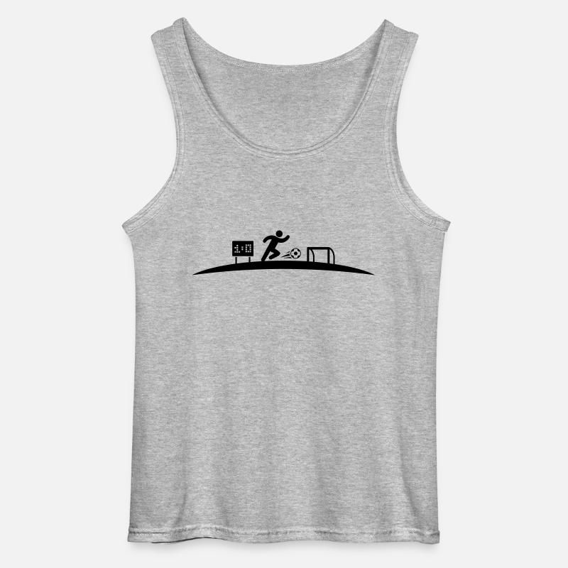 Fußballer Tor - Gildan Männer Tank Top - Grau meliert