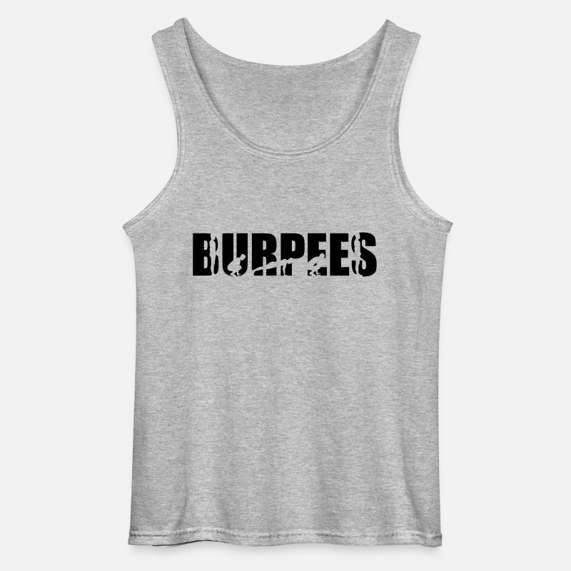 Burpees - Gildan Männer Tank Top - Grau meliert