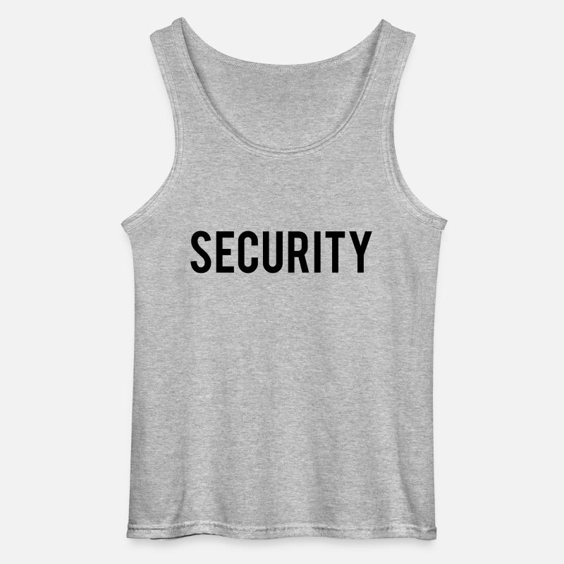 security - Gildan Männer Tank Top - Grau meliert