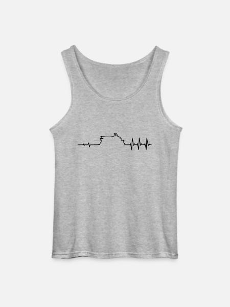 Puls Quad - Gildan Männer Tank Top - Grau meliert