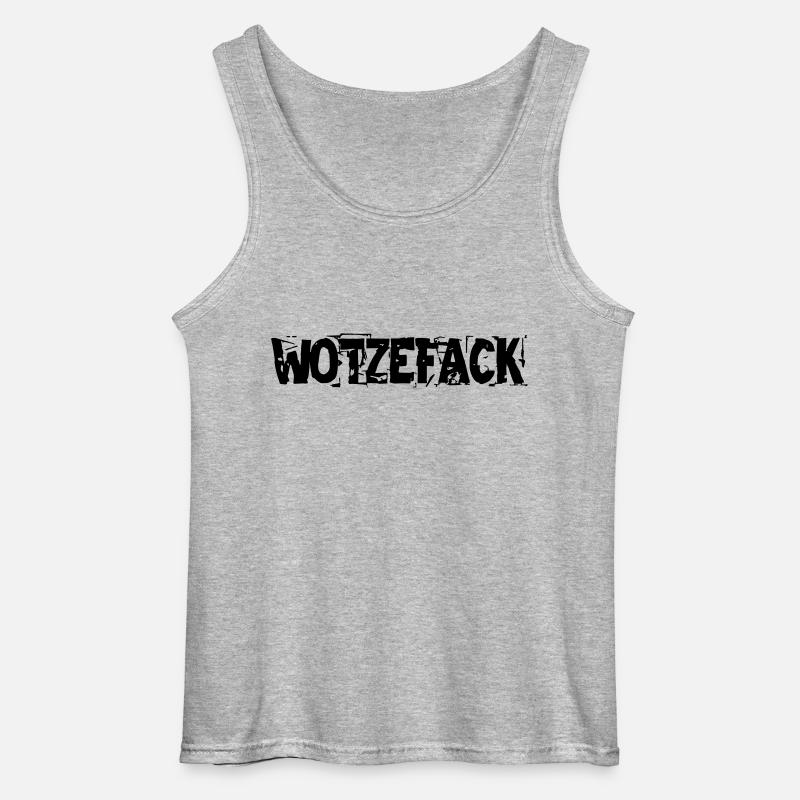Wotzefack - Gildan Männer Tank Top - Grau meliert