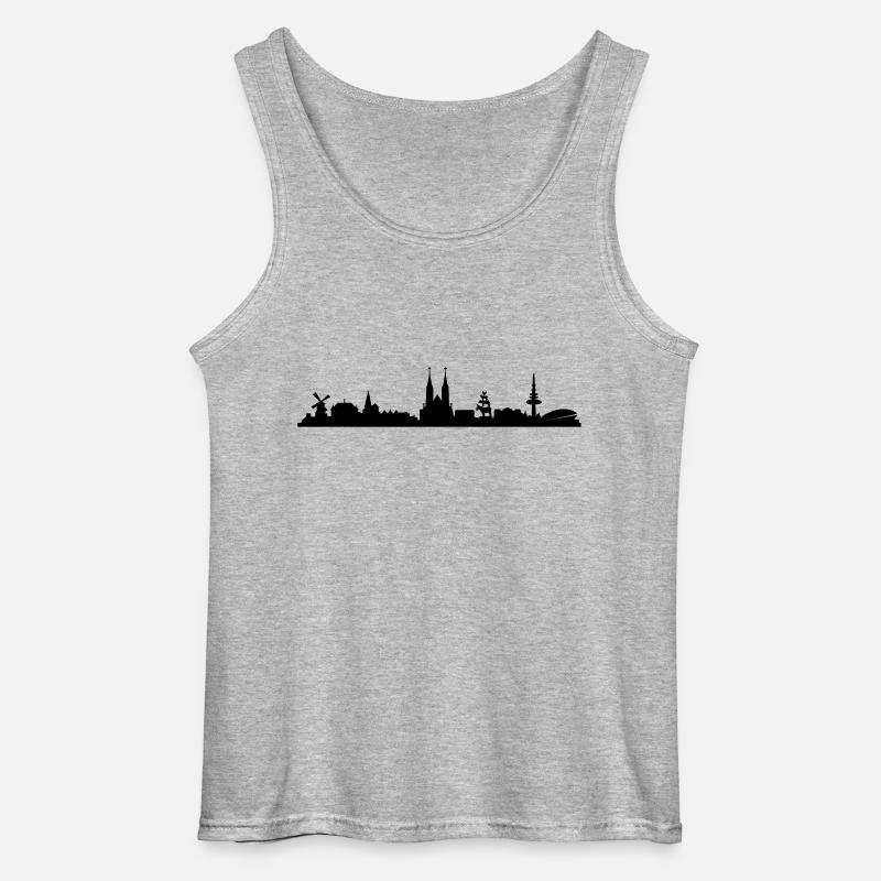 Skyline Bremen - Gildan Männer Tank Top - Grau meliert