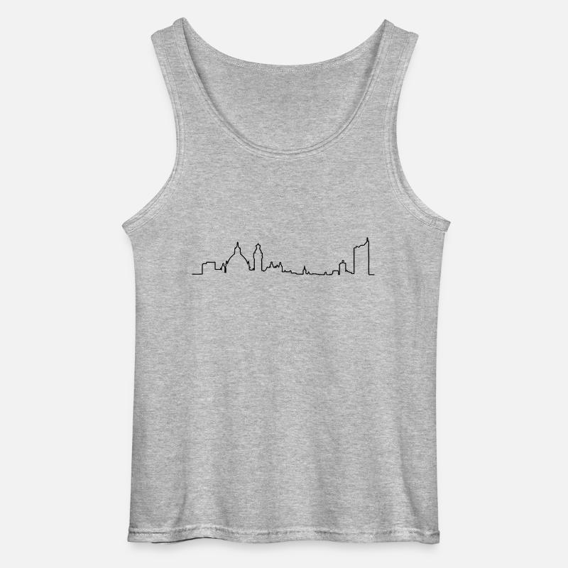 Leipzig - Gildan Männer Tank Top - Grau meliert