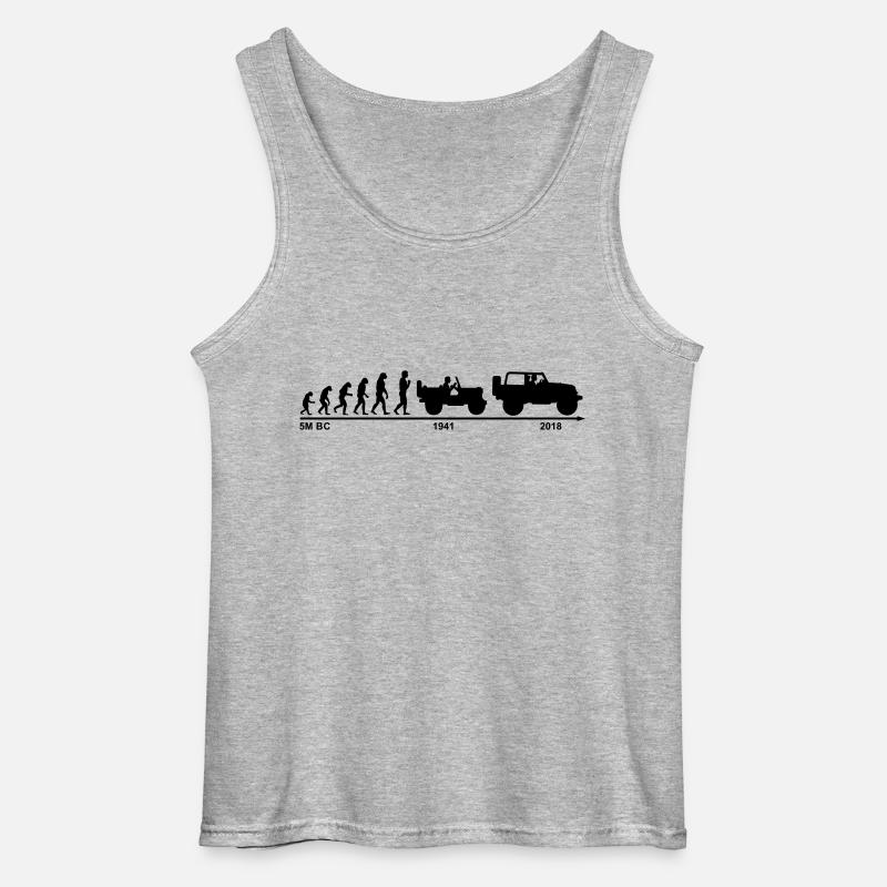jeep evolution - Gildan Männer Tank Top - Grau meliert