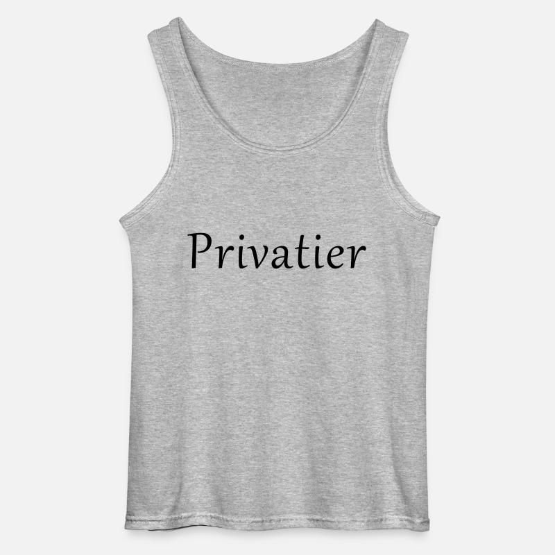 Privatier - Gildan Männer Tank Top - Grau meliert