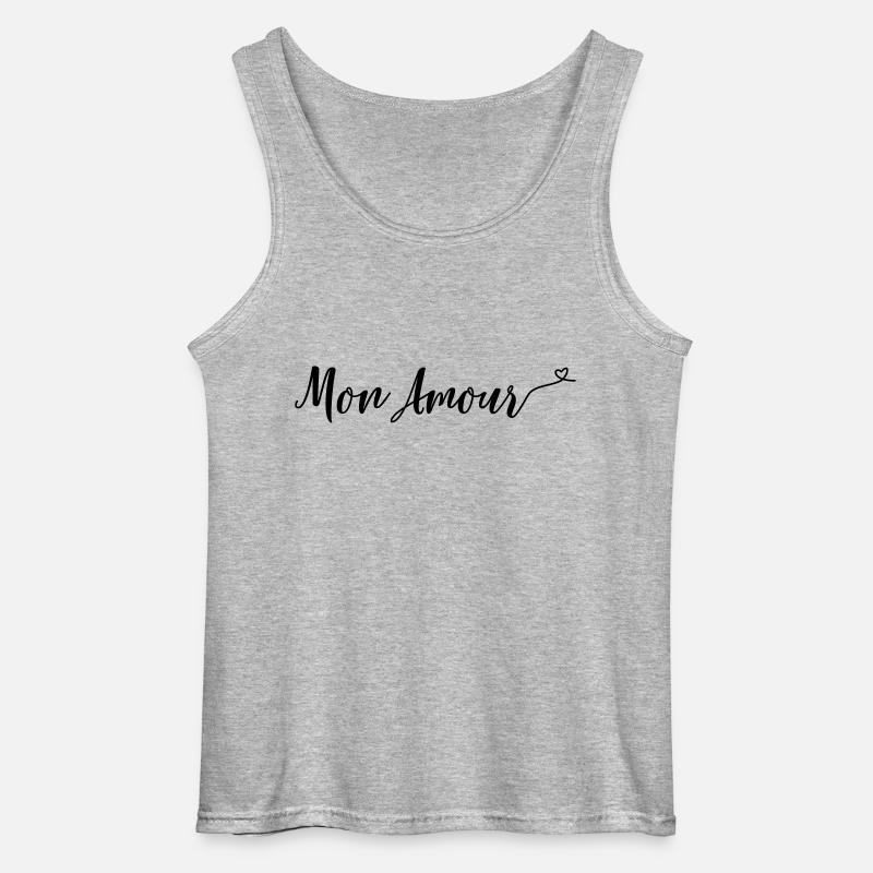 mon amour - Gildan Männer Tank Top - Grau meliert