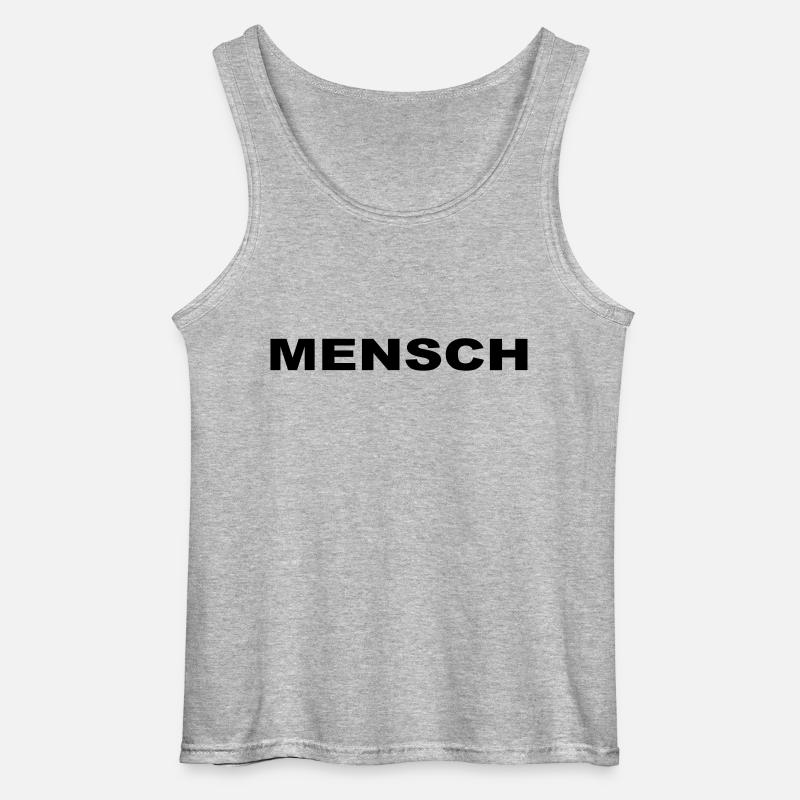 Mensch-3 - Gildan Männer Tank Top - Grau meliert