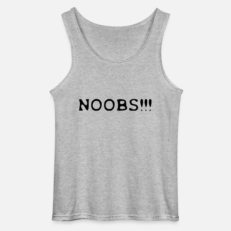 noobs - Gildan Männer Tank Top - Grau meliert