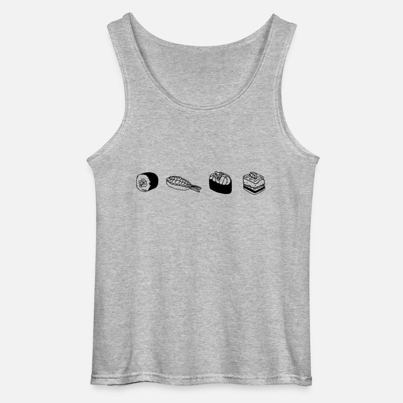 Sushi - Gildan Männer Tank Top - Grau meliert